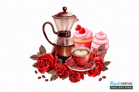 Valentine coffee PNG Design Sublimation Regulrcrative 