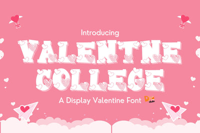 Valentine College Font Dm Letter Studio 