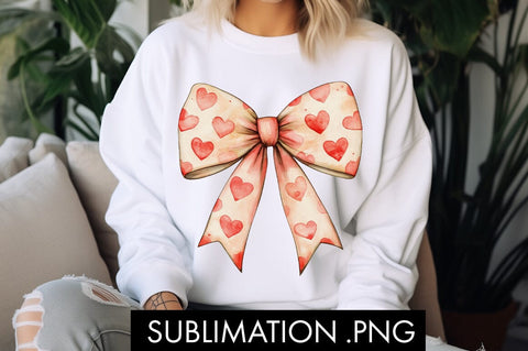 Valentine Coquette Bow Heart PNG Sublimation Sublimation Freeling Design House 