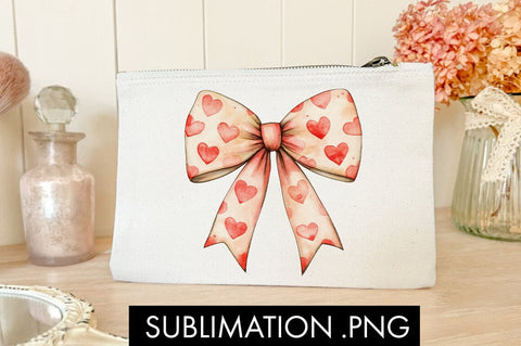 Valentine Coquette Bow Heart PNG Sublimation Sublimation Freeling Design House 