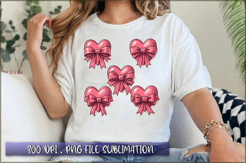 Valentine Coquette Bow Sublimation Clipart Sublimation Shetara Begum 