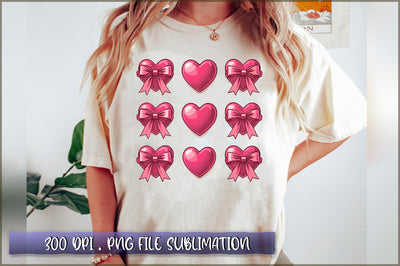 Valentine Coquette Bow Sublimation Clipart Sublimation Shetara Begum 