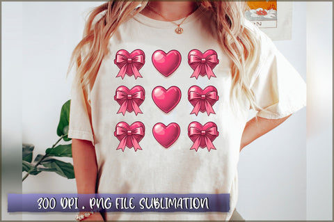 Valentine Coquette Bow Sublimation Clipart Sublimation Shetara Begum 