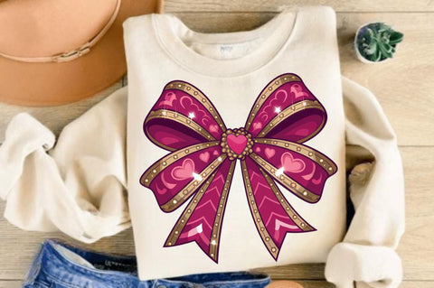 Valentine Coquette Bow Sublimation Design Sublimation Regulrcrative 