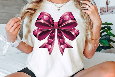 Valentine Coquette Bow Sublimation Design Sublimation Regulrcrative 