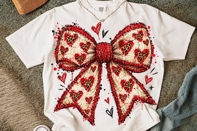 Valentine Coquette Bow Sublimation PNG SVG DesignDestine 