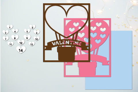 Valentine Countdown | Valentine Calendar SVG zafrans studio 