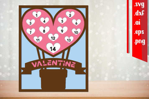 Valentine Countdown | Valentine Calendar SVG zafrans studio 