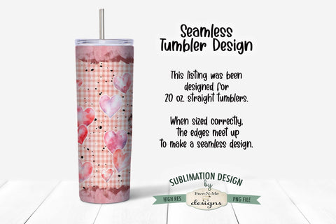 Valentine Cow 20 oz Seamless Tumbler Wrap Design PNG File Sublimation Ewe-N-Me Designs 
