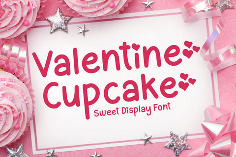 Valentine Cupcake Font AEN Creative Store 