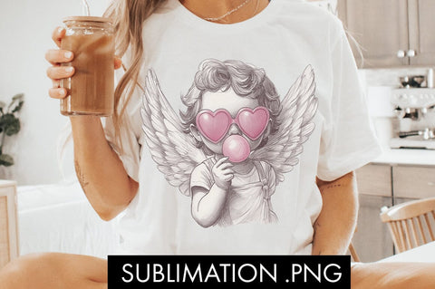 Valentine Cupid Bubblegum PNG Sublimation Sublimation Freeling Design House 