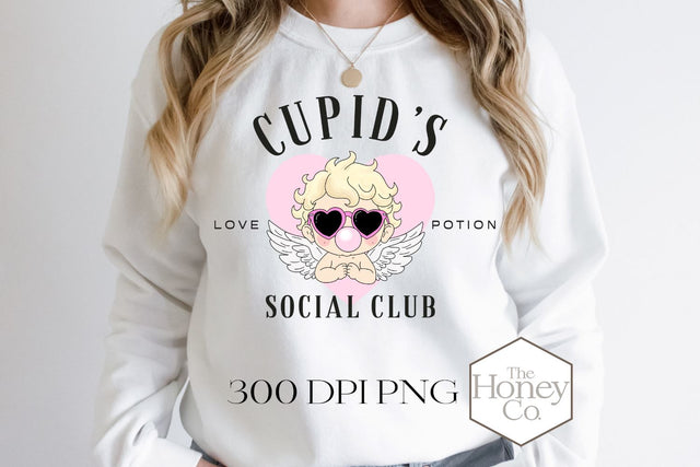 Valentine Cupid Social Club Pink Valentine's Sublimation Sublimation The Honey Company 