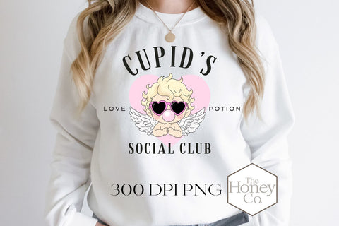 Valentine Cupid Social Club Pink Valentine's Sublimation Sublimation The Honey Company 