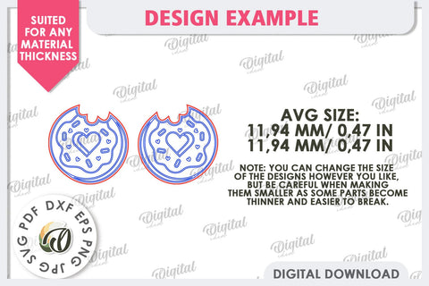 Valentine Day Earrings Laser Cut. Valentine Jewelry SVG SVG Evgenyia Guschina 