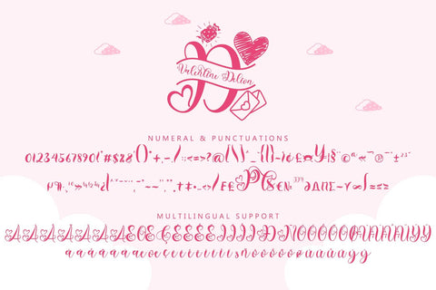 Valentine Delion Monogram Font Prasetya Letter 