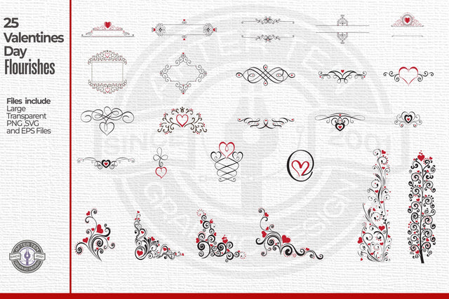Valentine Design Flourishes SVG AfterTenDesign 