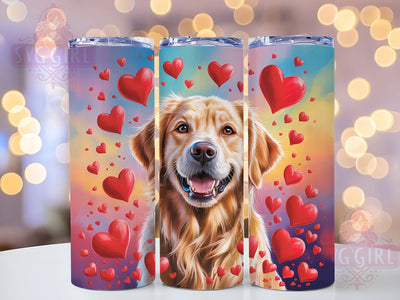 Valentine Dog Mom Tumbler, Dog Mom Gift, 20oz Tumbler Wrap, Sublimation Design, Pet Lover Valentine, Cute Dog Mom, Puppy Love Wrap Sublimation SvggirlplusArt 