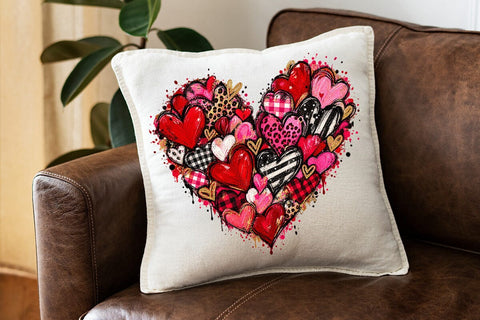 Valentine Doodle Heart Sublimation PNG SVG DesignDestine 