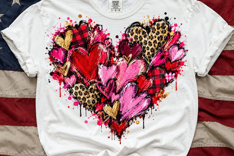 Valentine Doodle Heart Sublimation PNG SVG DesignDestine 