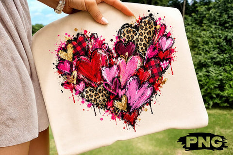 Valentine Doodle Heart Sublimation PNG SVG DesignDestine 