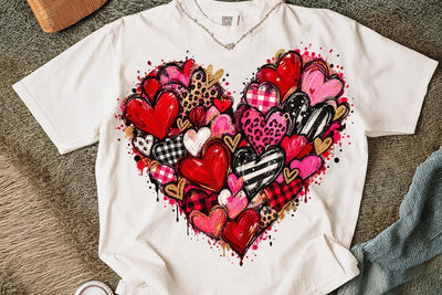 Valentine Doodle Heart Sublimation PNG SVG DesignDestine 