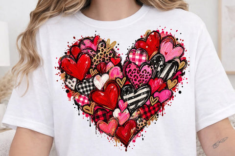 Valentine Doodle Heart Sublimation PNG SVG DesignDestine 