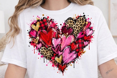 Valentine Doodle Heart Sublimation PNG SVG DesignDestine 