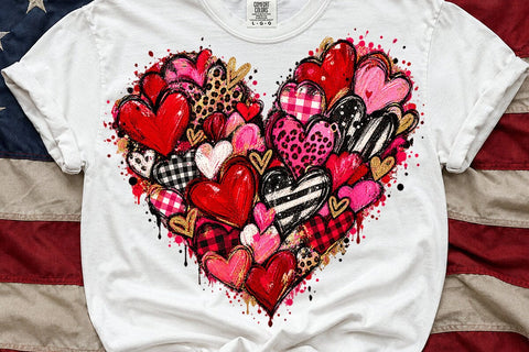 Valentine Doodle Heart Sublimation PNG SVG DesignDestine 
