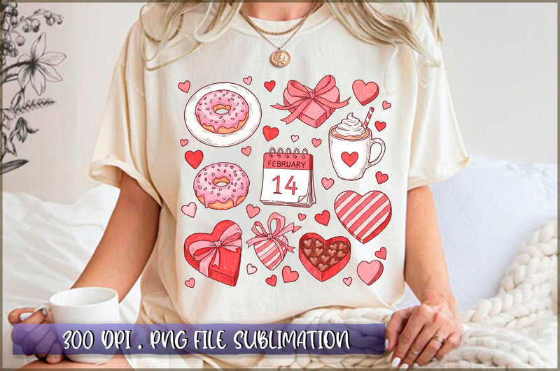 Valentine Doodles Sublimation Sublimation Shetara Begum 