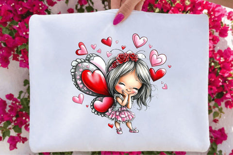 Valentine Fairy Clipart PNG Sublimation SVGArt 