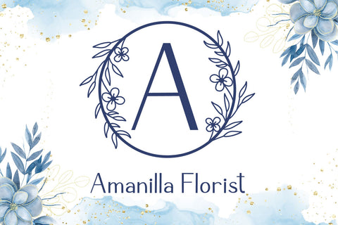 Valentine Flower Monogram Font AEN Creative Store 