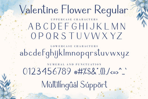 Valentine Flower Monogram Font AEN Creative Store 