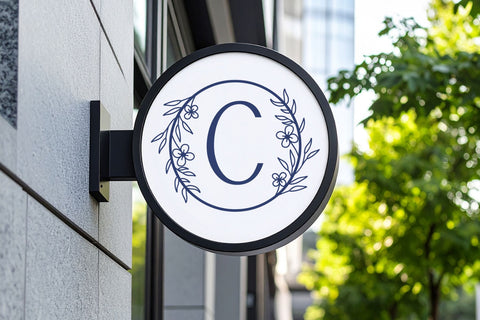 Valentine Flower Monogram Font AEN Creative Store 