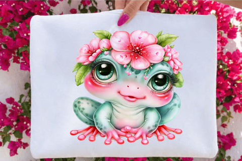 Valentine Frog Clipart PNG Bundle Sublimation SVGArt 