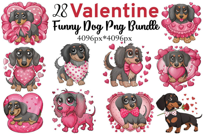 Valentine Funny Dog Png Bundle SVG Angelina750 