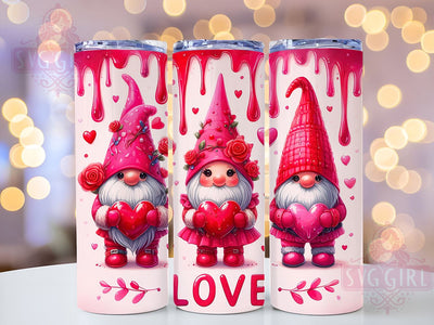 Valentine Gnome 20oz Tumbler Wrap Sublimation Design, Straight Tapered Tumbler Wrap, Valentine Gnomes Love Tumbler Png, Instant Digital Download Sublimation SvggirlplusArt 