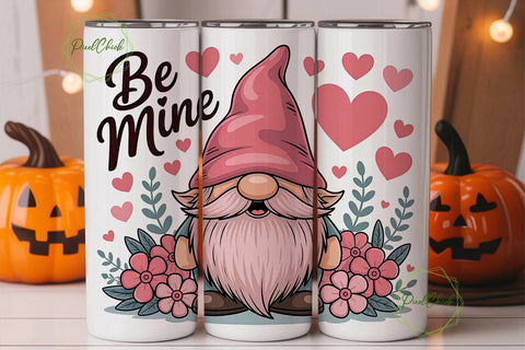 Valentine Gnome 20oz Tumbler Wrap Sublimation PixelChick 