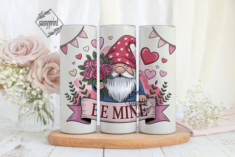 Valentine Gnome 20oz Tumbler Wrap Sublimation sassyprint 