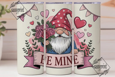 Valentine Gnome 20oz Tumbler Wrap Sublimation sassyprint 