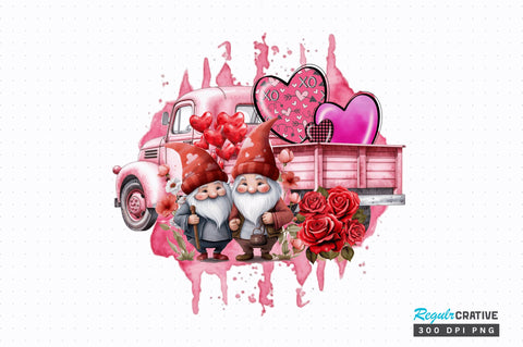 Valentine gnome clipart PNG Design Sublimation Regulrcrative 