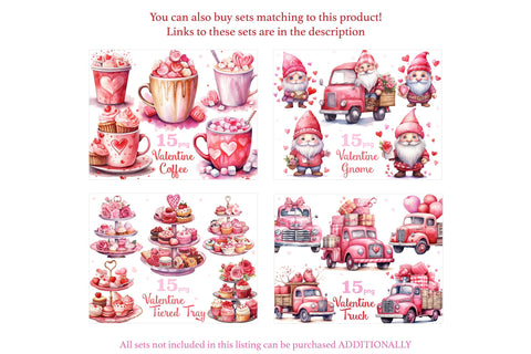 Valentine Gnome Clipart | Valentine Digital Download Bundle SVG GlamArtZhanna 