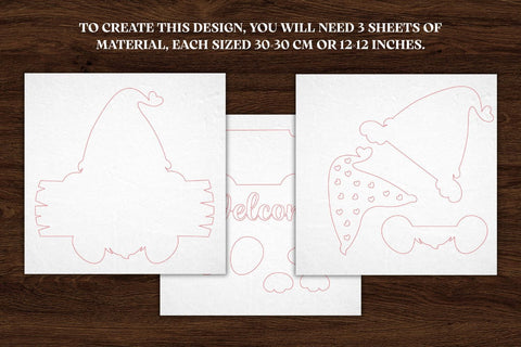 Valentine Gnome Door Sign Laser Cut SVG SvgOcean 