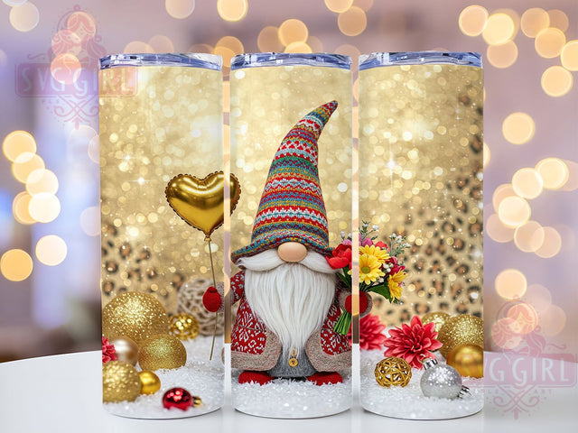 Valentine Gnome Hearts 20oz Tumbler, Gnome Tumbler, Love Tumbler, Cute Tumbler, Hearts Tumbler, 20oz Sublimation Wrap, Romantic Tumbler Sublimation SvggirlplusArt 