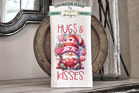 Valentine Gnome Kitchen Towel Designs | Valentine Sublimation Designs Sublimation Ewe-N-Me Designs 