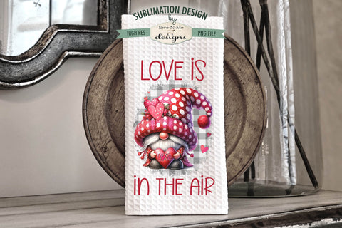 Valentine Gnome Kitchen Towel Designs | Valentine Sublimation Designs Sublimation Ewe-N-Me Designs 