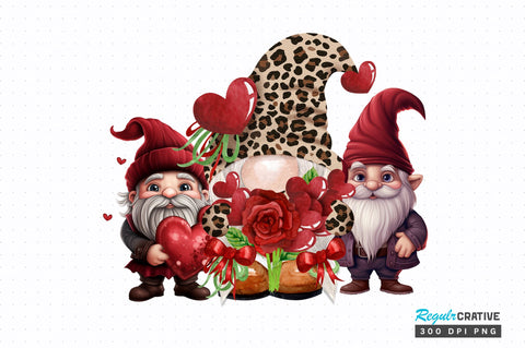 Valentine gnome PNG Design Sublimation Regulrcrative 