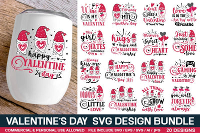 Valentine Gnome Svg Bundle SVG designmaster24 