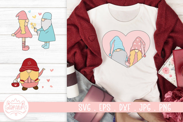 Valentine Gnome SVG Cut File SVG dapiyupi store 