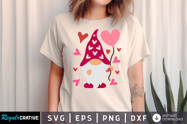 Valentine gnome SVG design SVG Regulrcrative 
