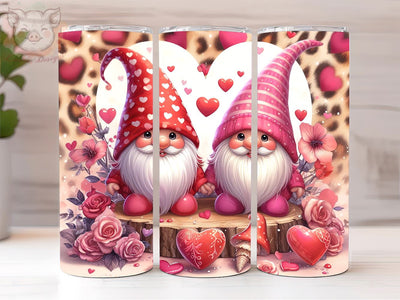 Valentine Gnomes 20oz Tumbler Wrap, Gnomes PNG Downloads, 20oz Tumbler Png, Sublimation Design, Digital, Digital Download PNG Sublimation Lara' s Designs 
